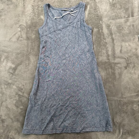 Horny Toad & Co 100% Linen Shift Dress Women's MEDIUM Blue - Picture 1 of 6